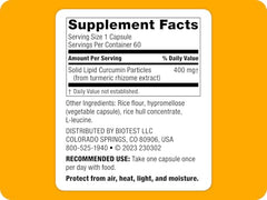 Biotest Micellar Curcumin bottle (back label and details)