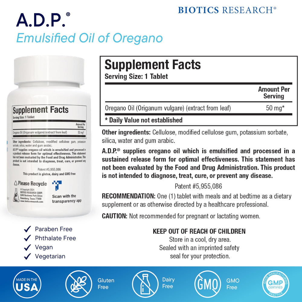 Oregano oil for GI health with sustained release