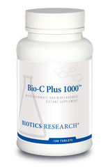 Front view of Biotics Bio C Plus 1000 bottle