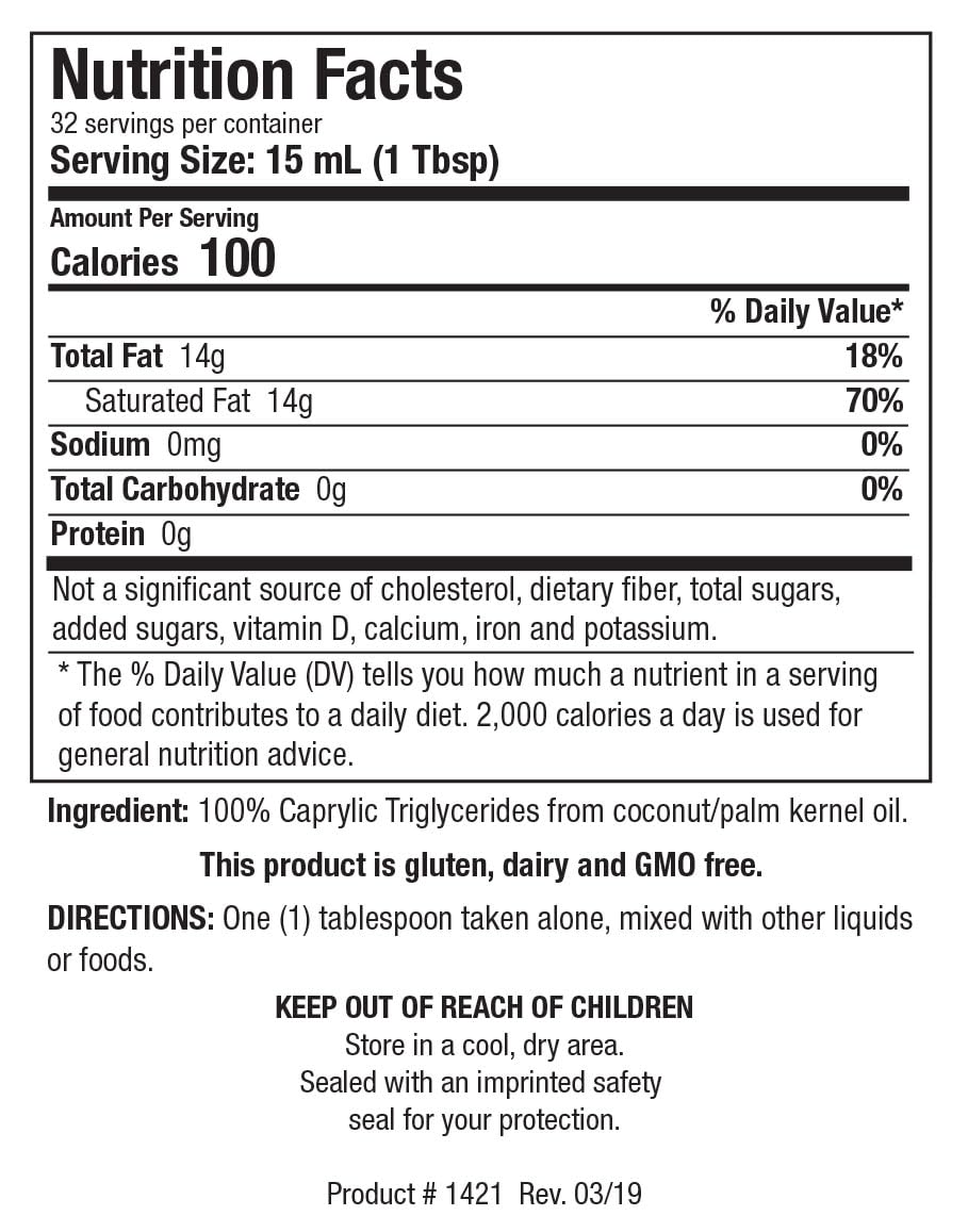 Bio-MCT Brain Fuel capsules with Caprylic Triglyceride bottle