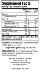 Softgel capsules of Evening Primrose Oil