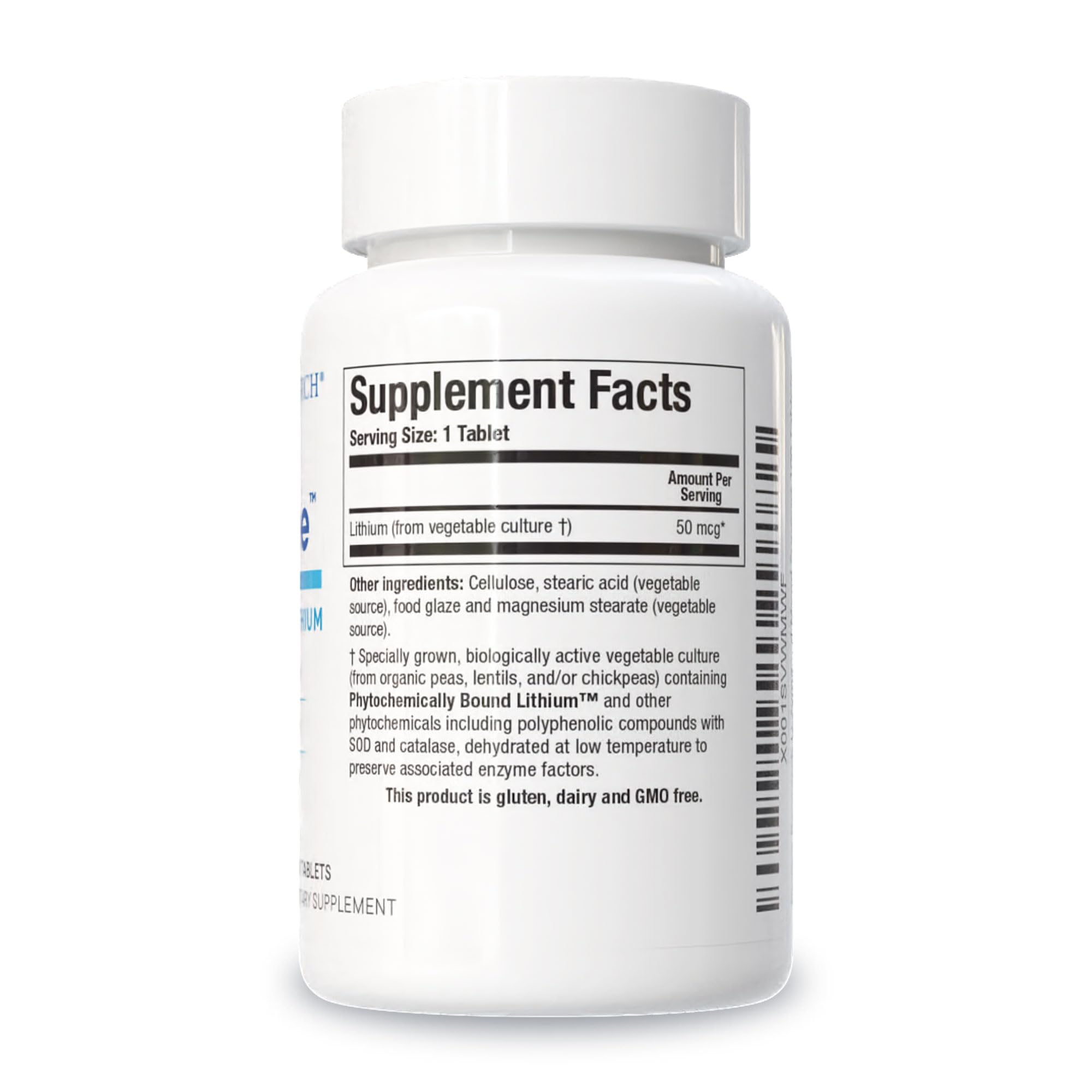 Li Zyme 50 mcg tablets stacked beside the bottle