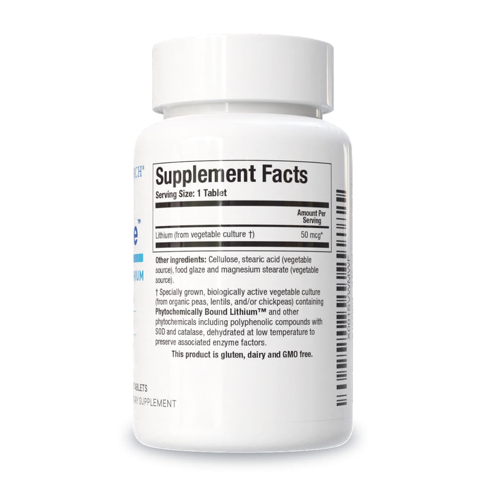 Li Zyme 50 mcg tablets stacked beside the bottle