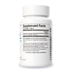 Li Zyme 50 mcg tablets stacked beside the bottle