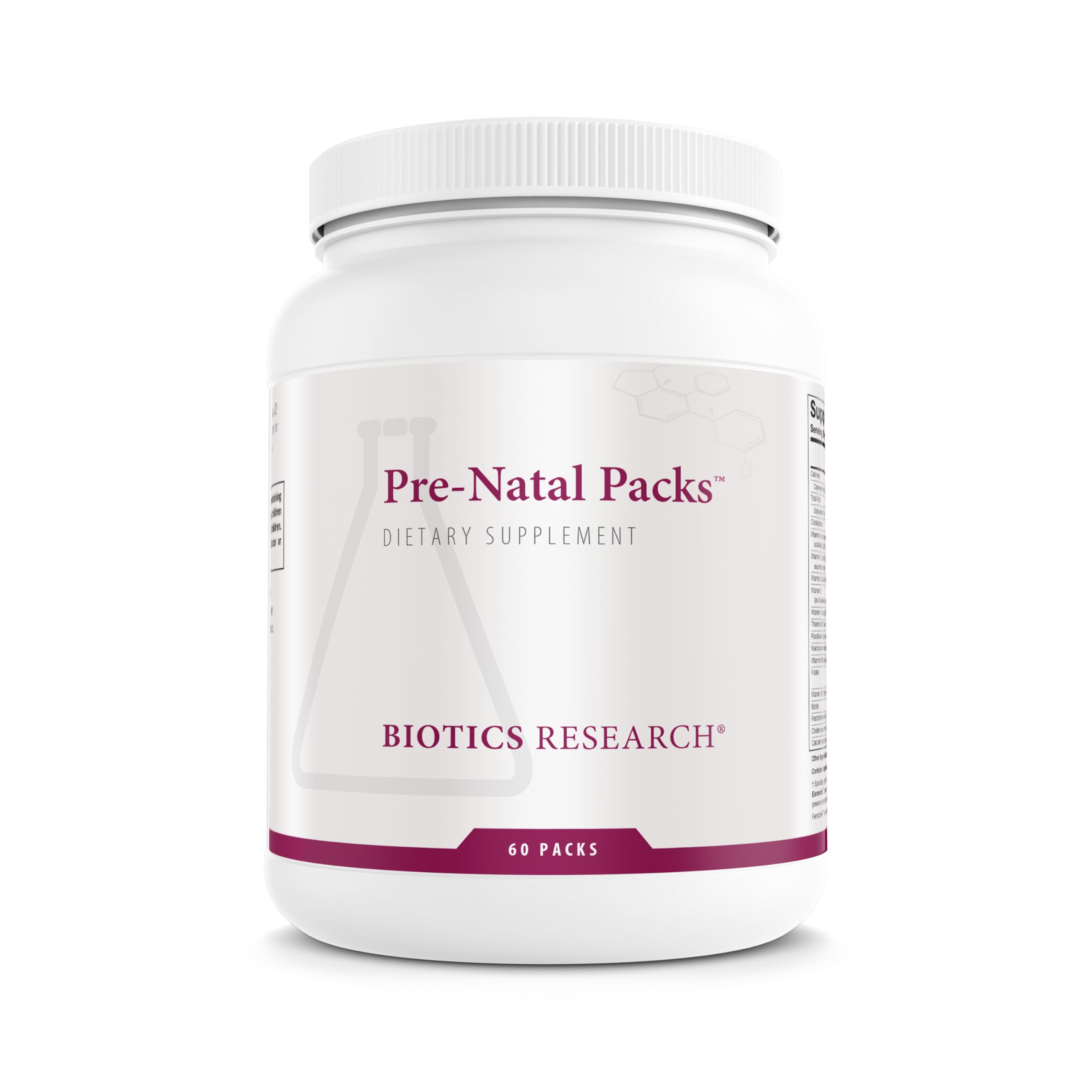 Biotics Pre Natal Packs bottle with packaging