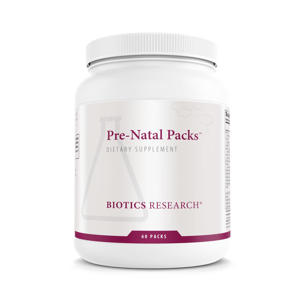 Biotics Pre Natal Packs bottle with packaging