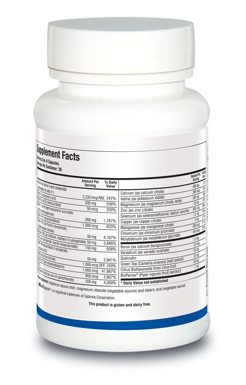 Close-up of Biotics Research Pro Multi Plus ingredients