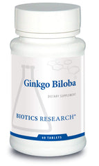 Biotics Research Ginkgo Biloba bottle with 60 tablets