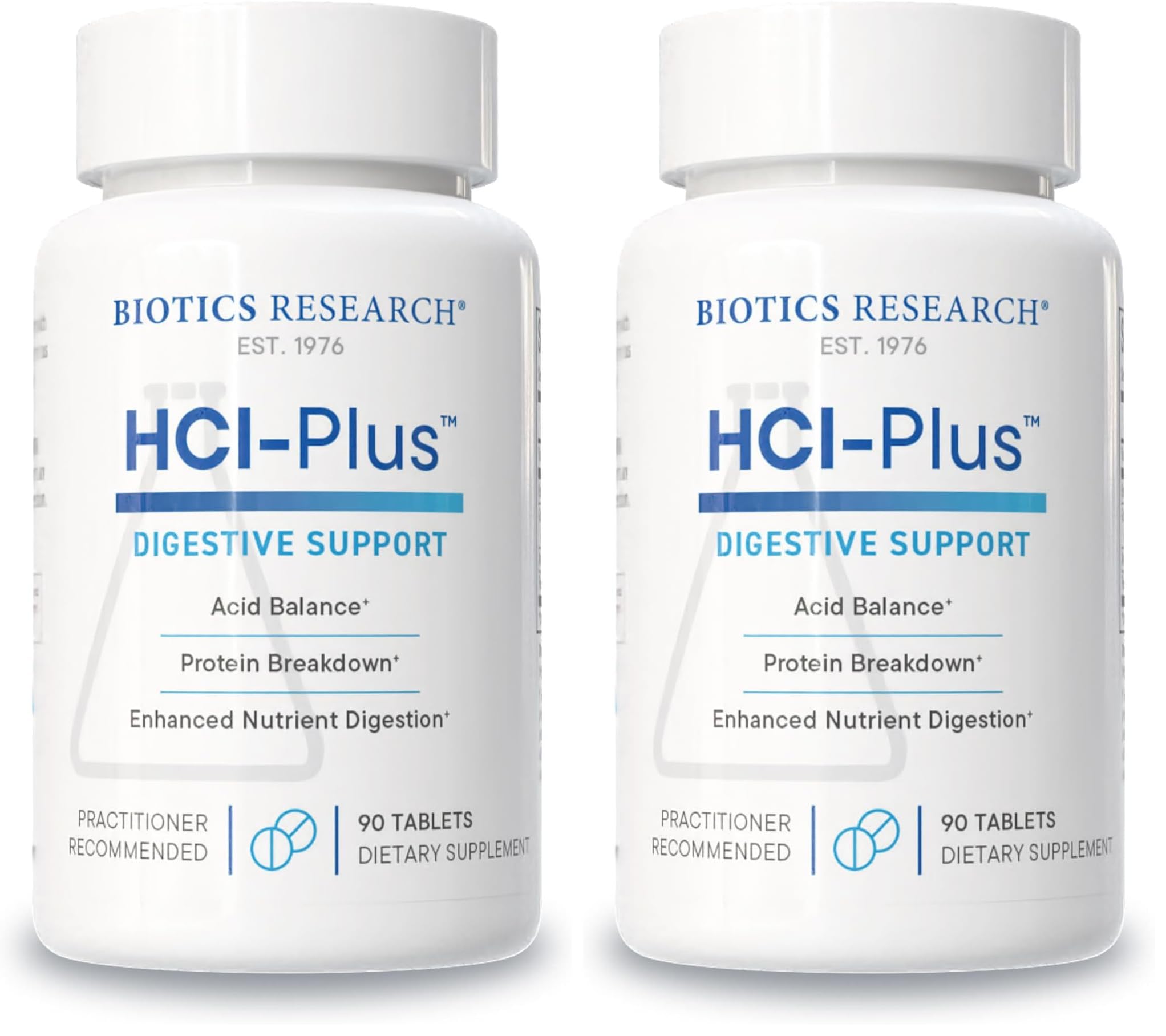 Biotics Research HCl Plus bottle with front label