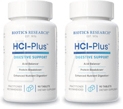 Biotics Research HCl Plus bottle with front label
