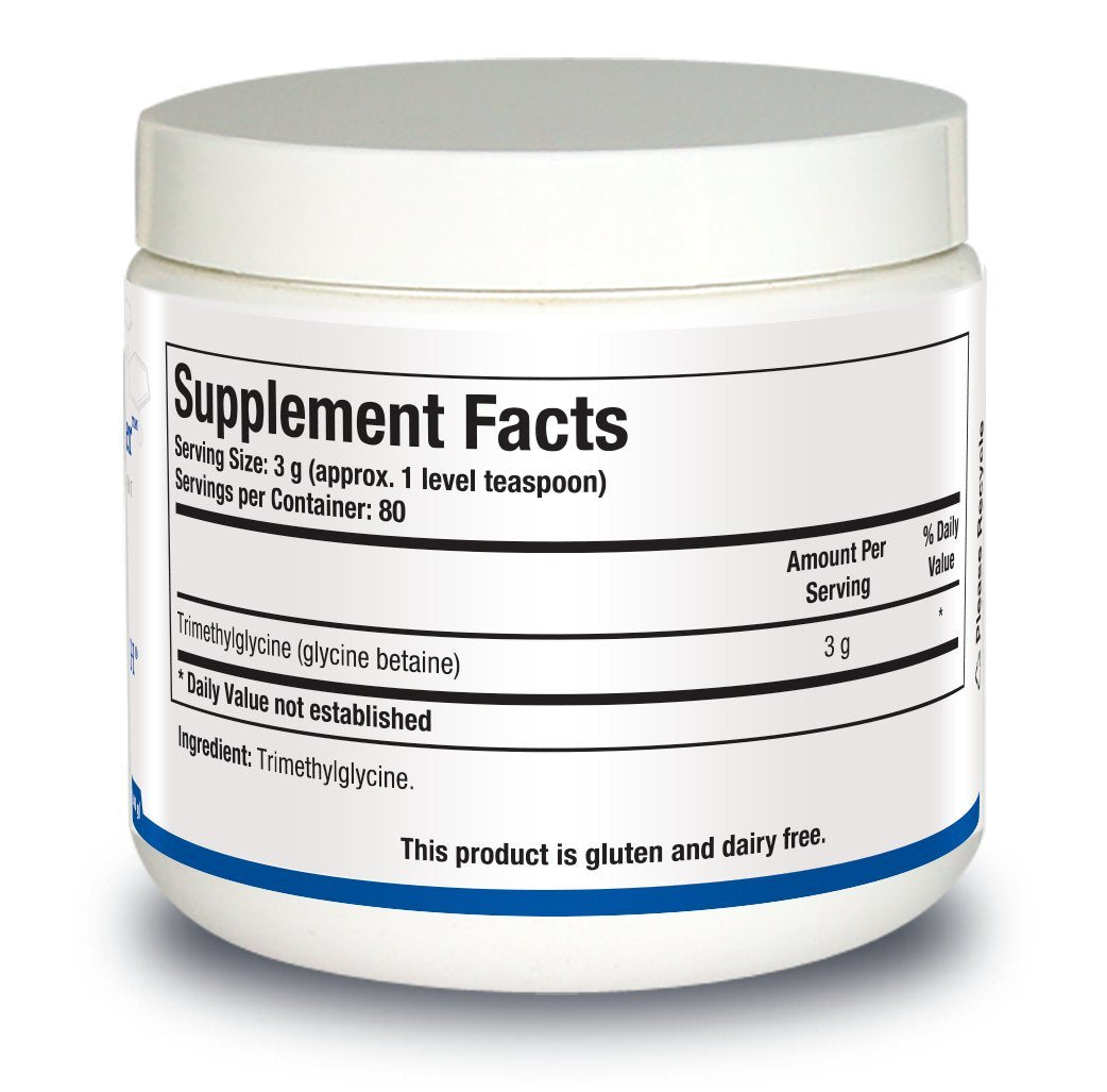 Biotics TMG Powder 8 oz label close-up