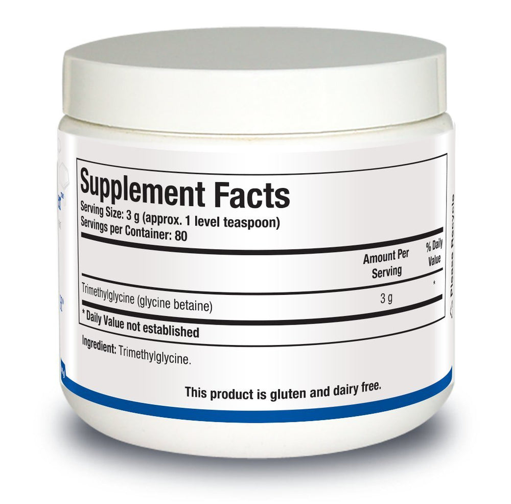 Biotics TMG Powder 8 oz label close-up
