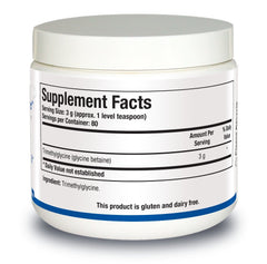 Biotics TMG Powder 8 oz label close-up
