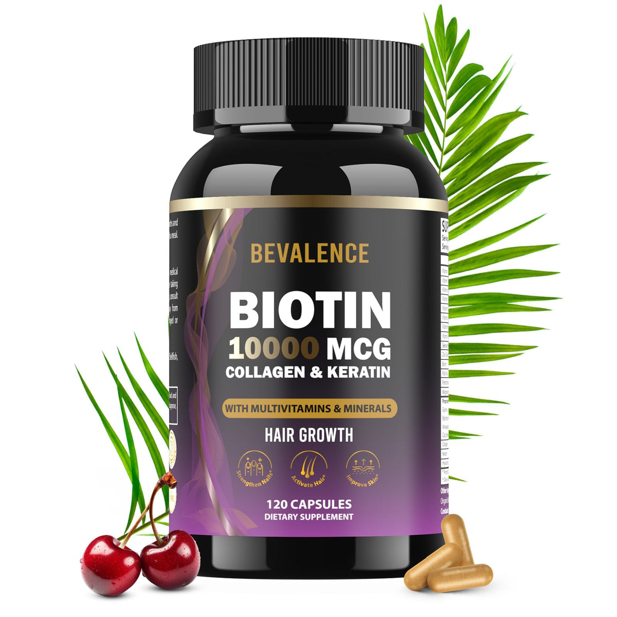 Bottle of Biotin 10,000mcg Hair Growth Supplement for Women & Men