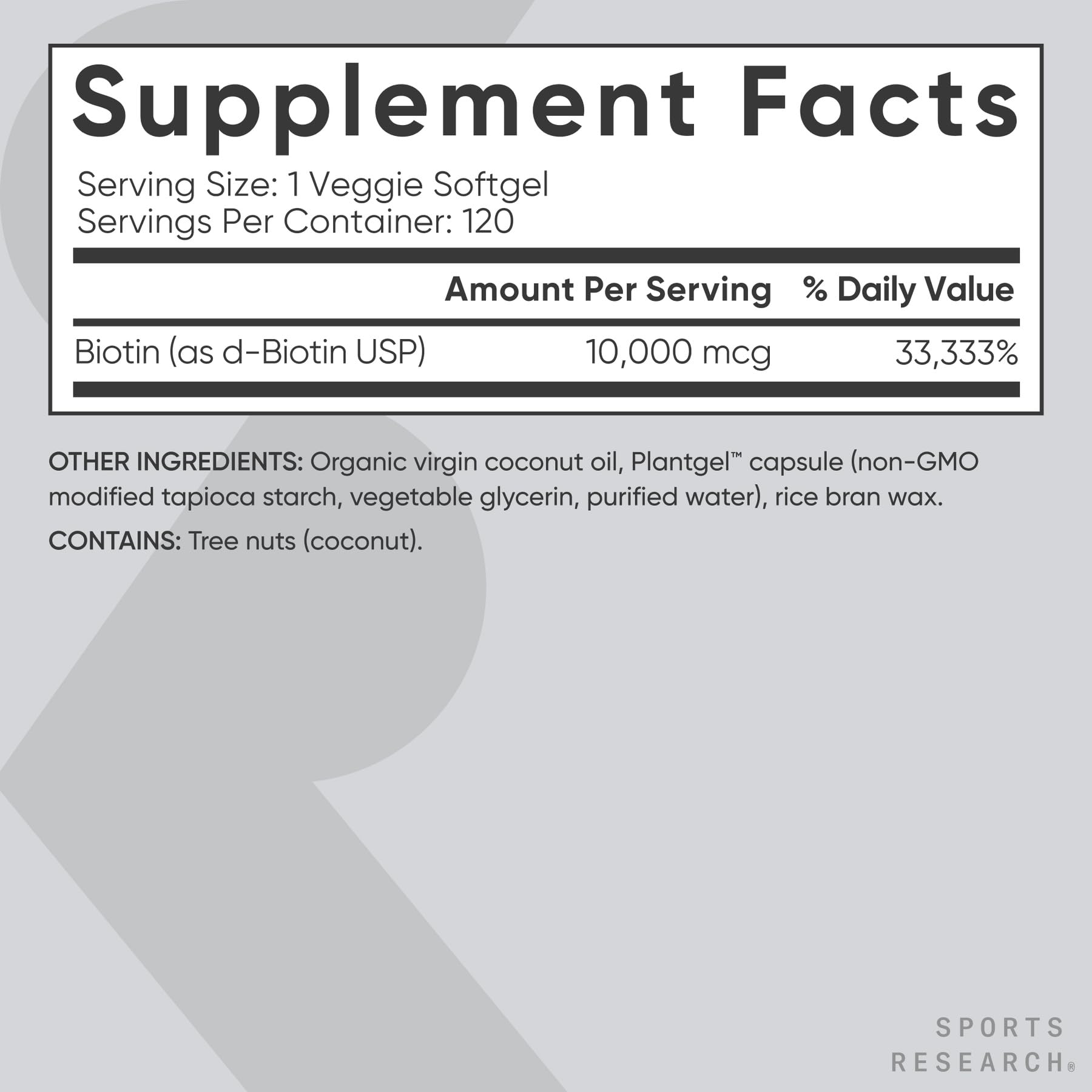 Healthy hair and skin benefit image for Biotin 10,000 mcg