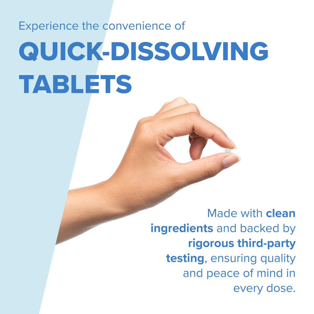 Close-up of Biotin 1000 mcg MicroLingual tablet.