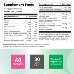 Biotin 3000 mcg per serving label