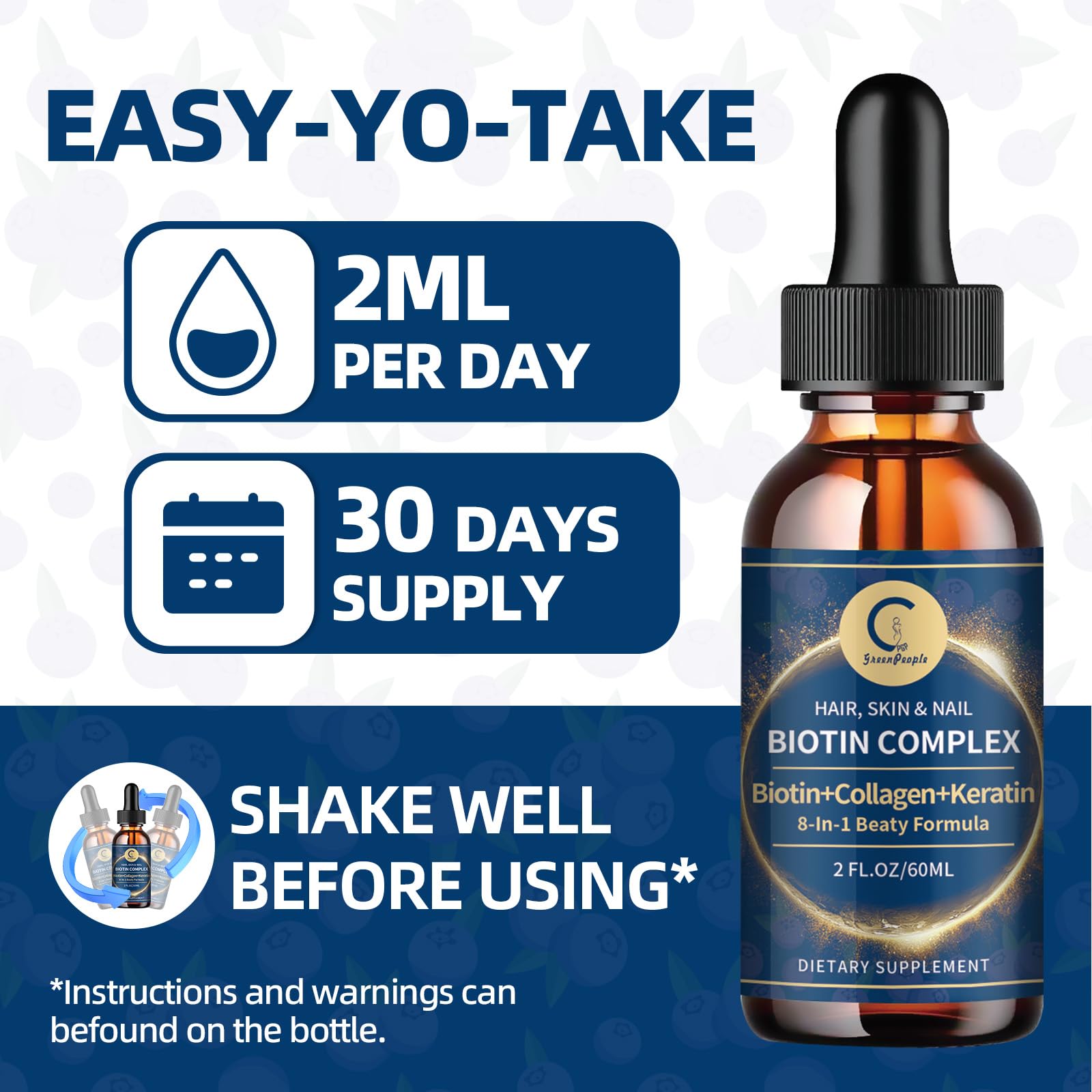 Product being added to a smoothie with a dropper