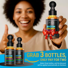 Biotin and collagen supplements with saw palmetto and hyaluronic acid