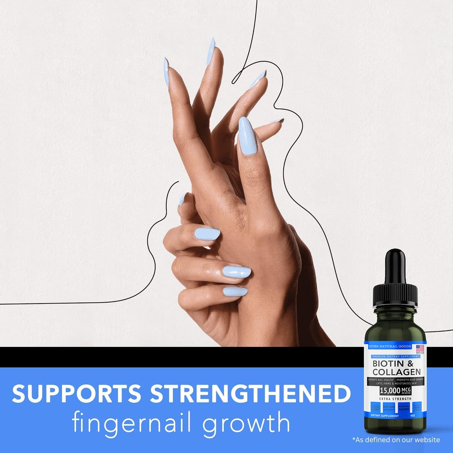 Dropper dispensing liquid from the bottle