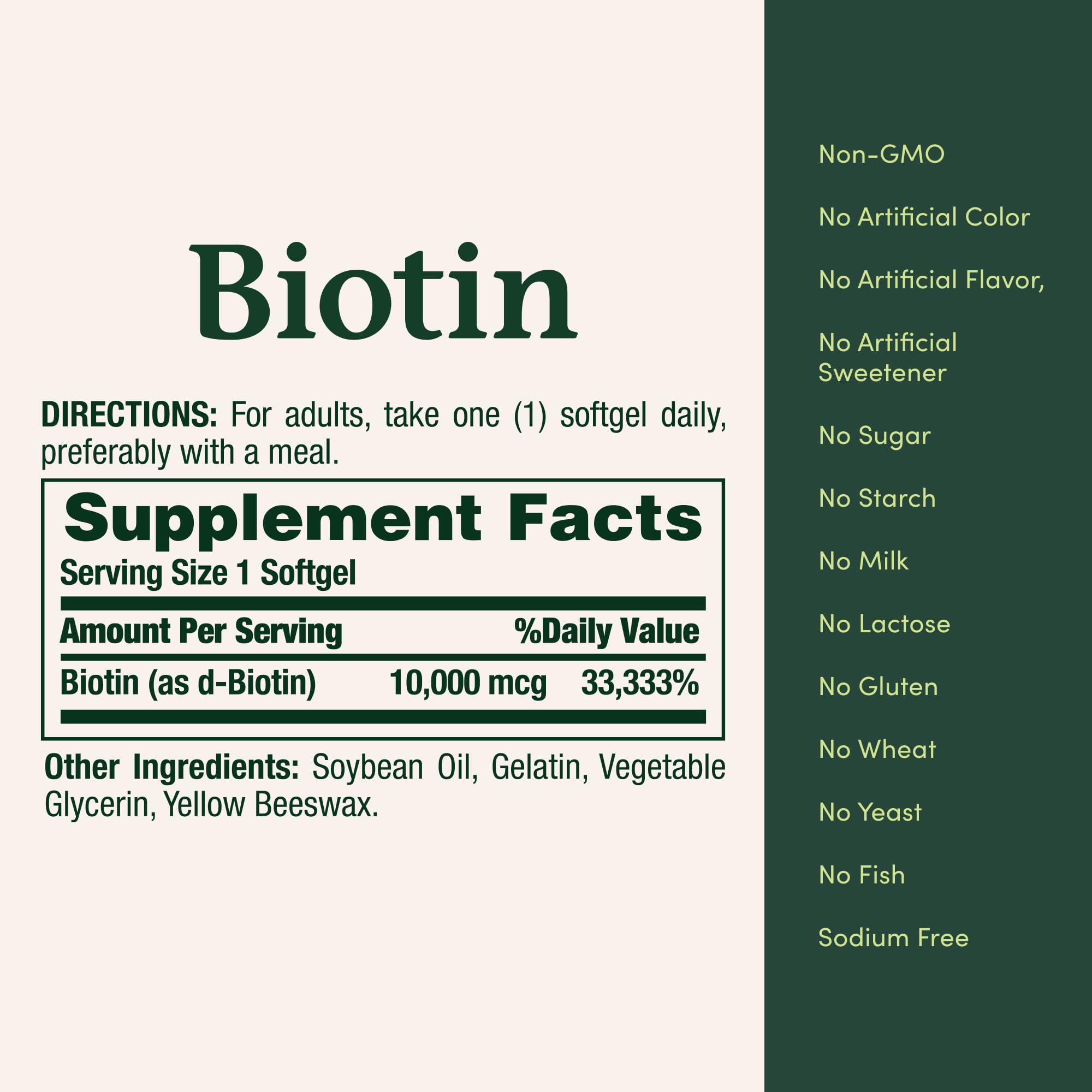 Biotin supports energy metabolism and nervous system health