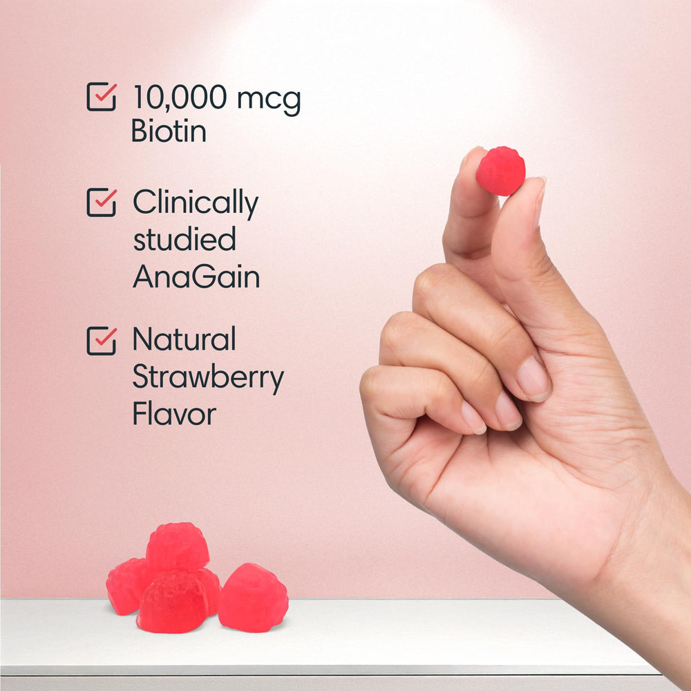 Vegan-friendly Biotin GAIN gummies without dairy