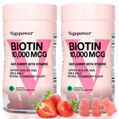 Biotin Gummies 10000mcg hero bottle