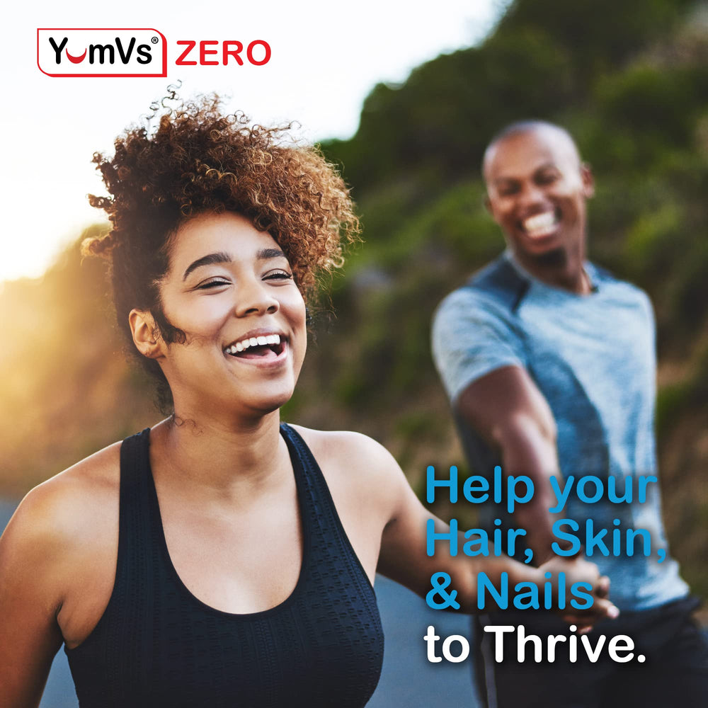 Raspberries beside Biotin Gummies Sugar Free gummies