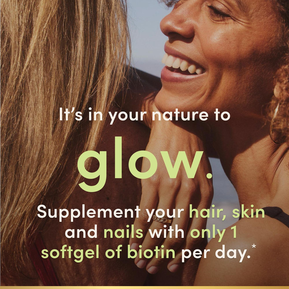 Illustration of hair skin and nails benefits from Biotin