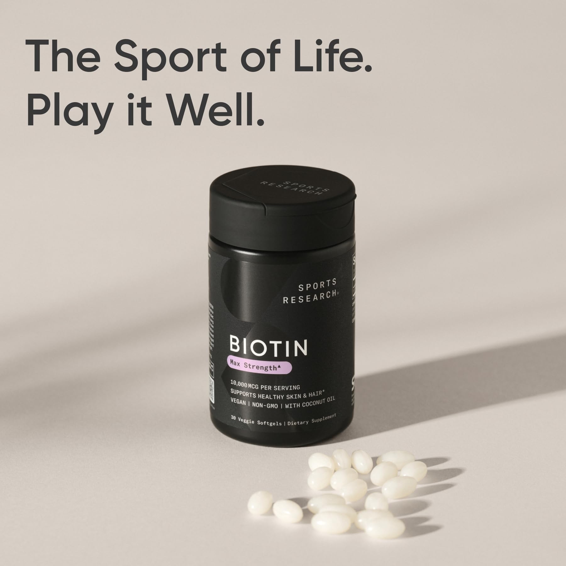 Biotin potency options 2,500, 5,000, and 10,000 mcg