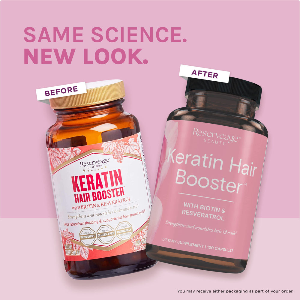 Biotin, Resveratrol and Cynatine HNS Keratin in supplement