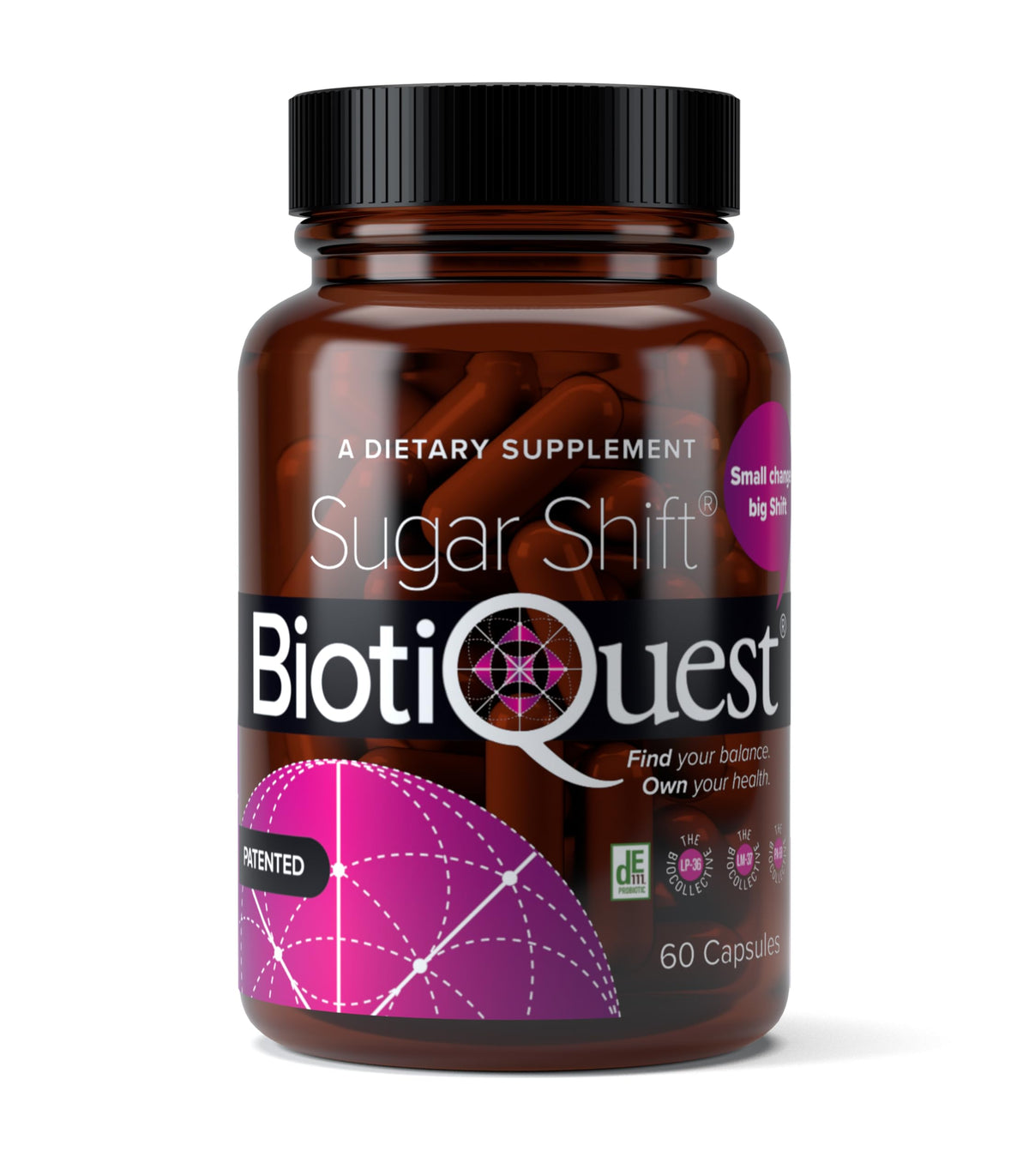 BiotiQuest Sugar Shift Probiotics bottle label