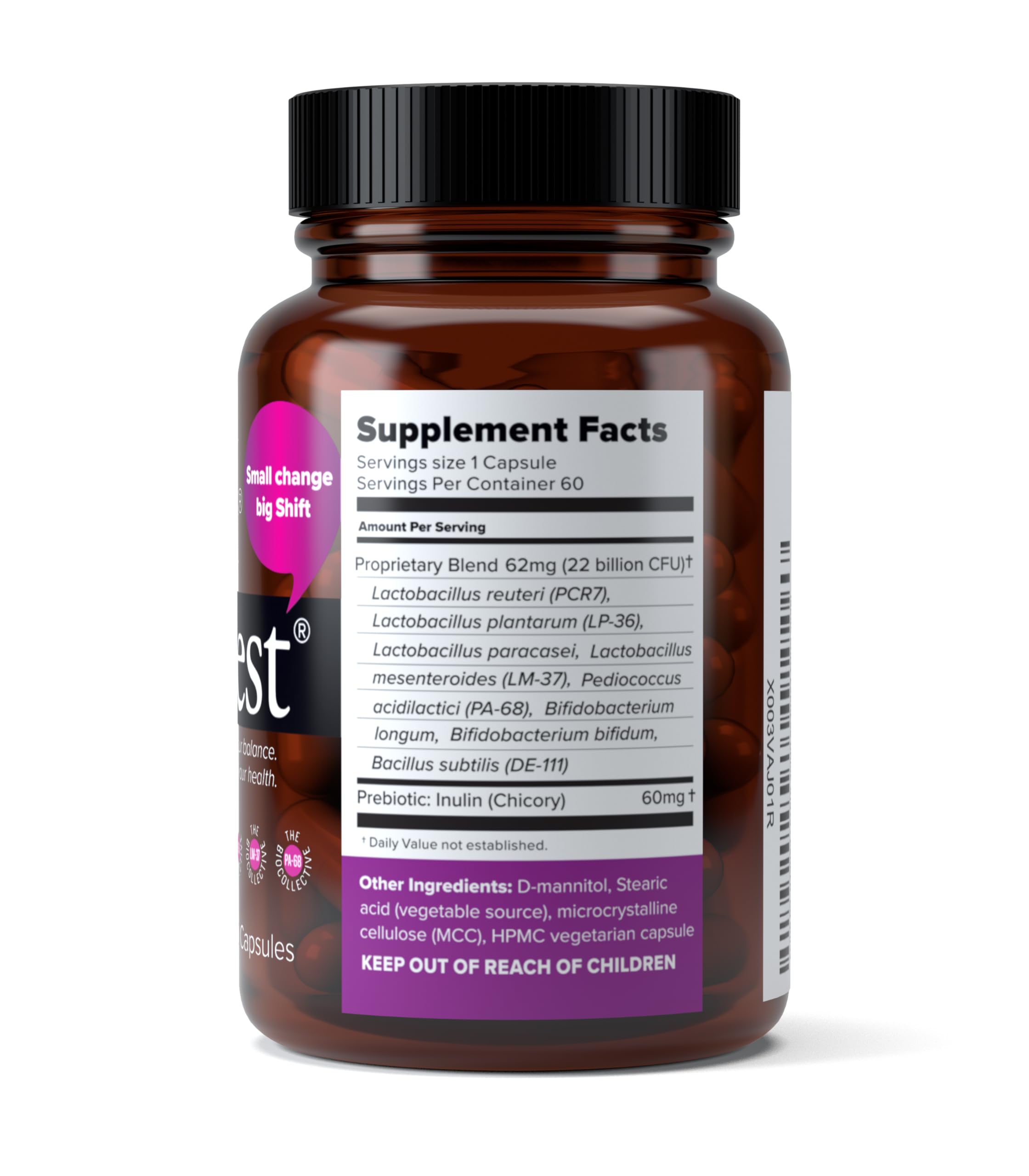 Sugar Shift Probiotics capsules close-up