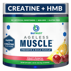 BioTrust Ageless Muscle Builder Fruit Punch flavor bottle