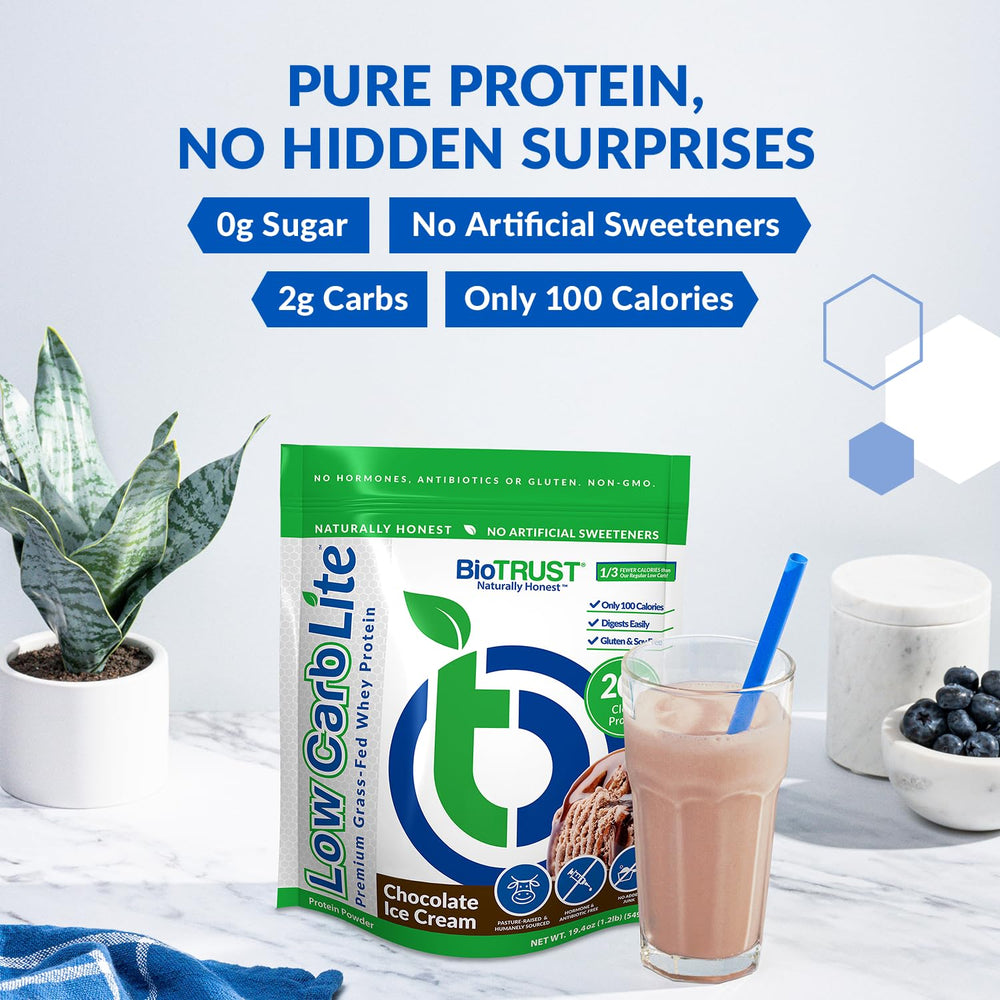 BioTrust Low Carb Lite chocolate shaker-mix captures creamy texture in a ready-to-drink shake