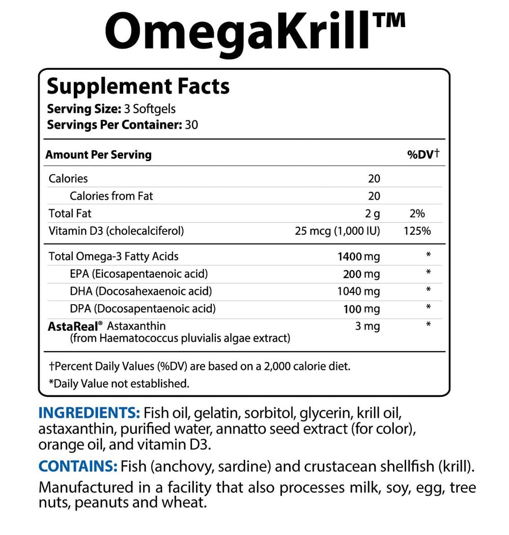OmegaKrill DHA & EPA softgels close-up