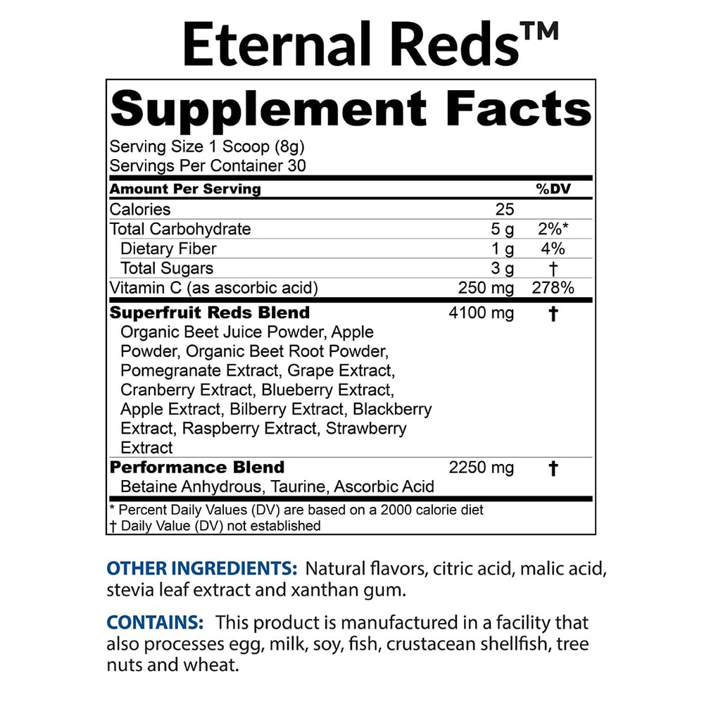 BioTrust Eternal Reds berry flavor side view