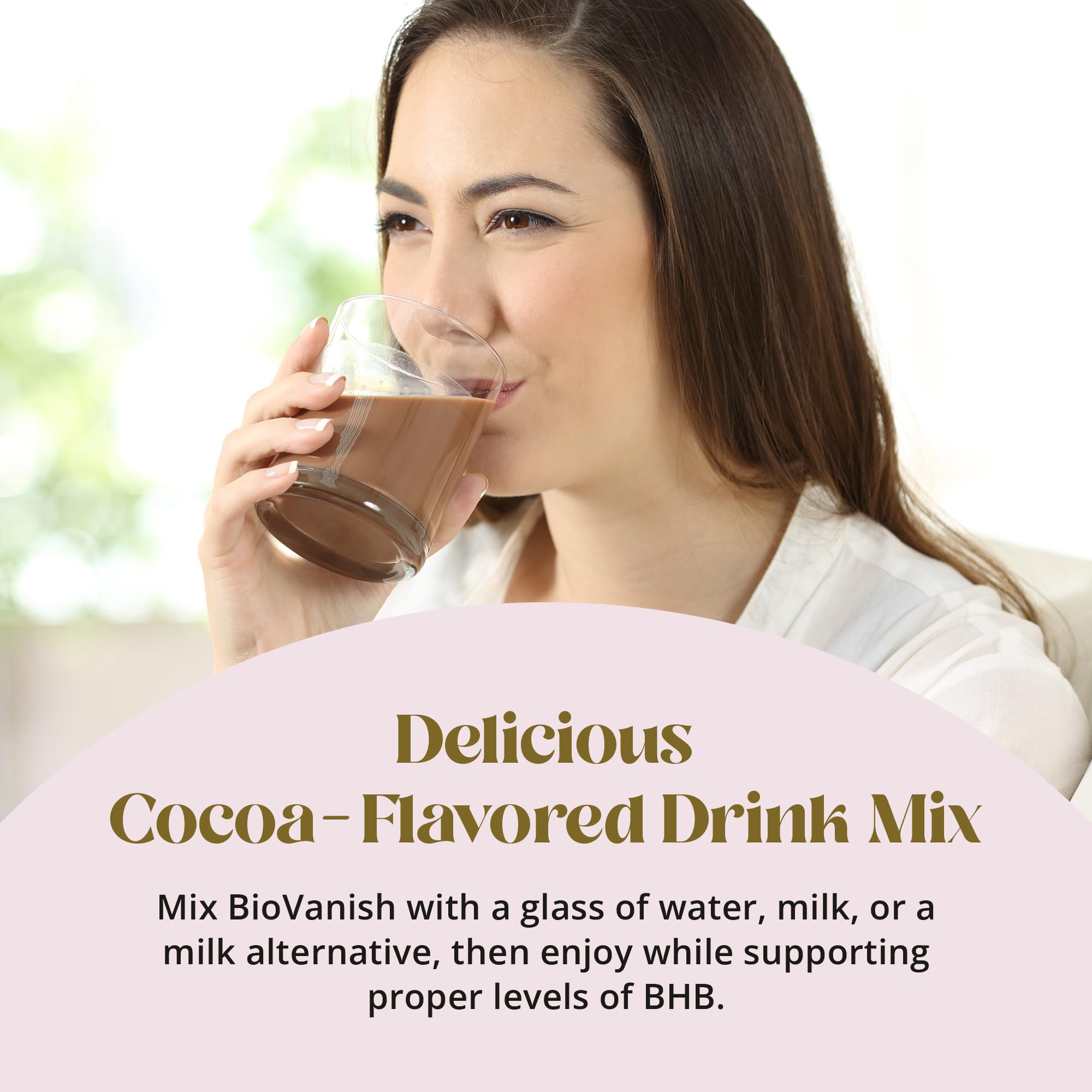 Scoop with BioVanish Cocoa Drink ready to be prepared