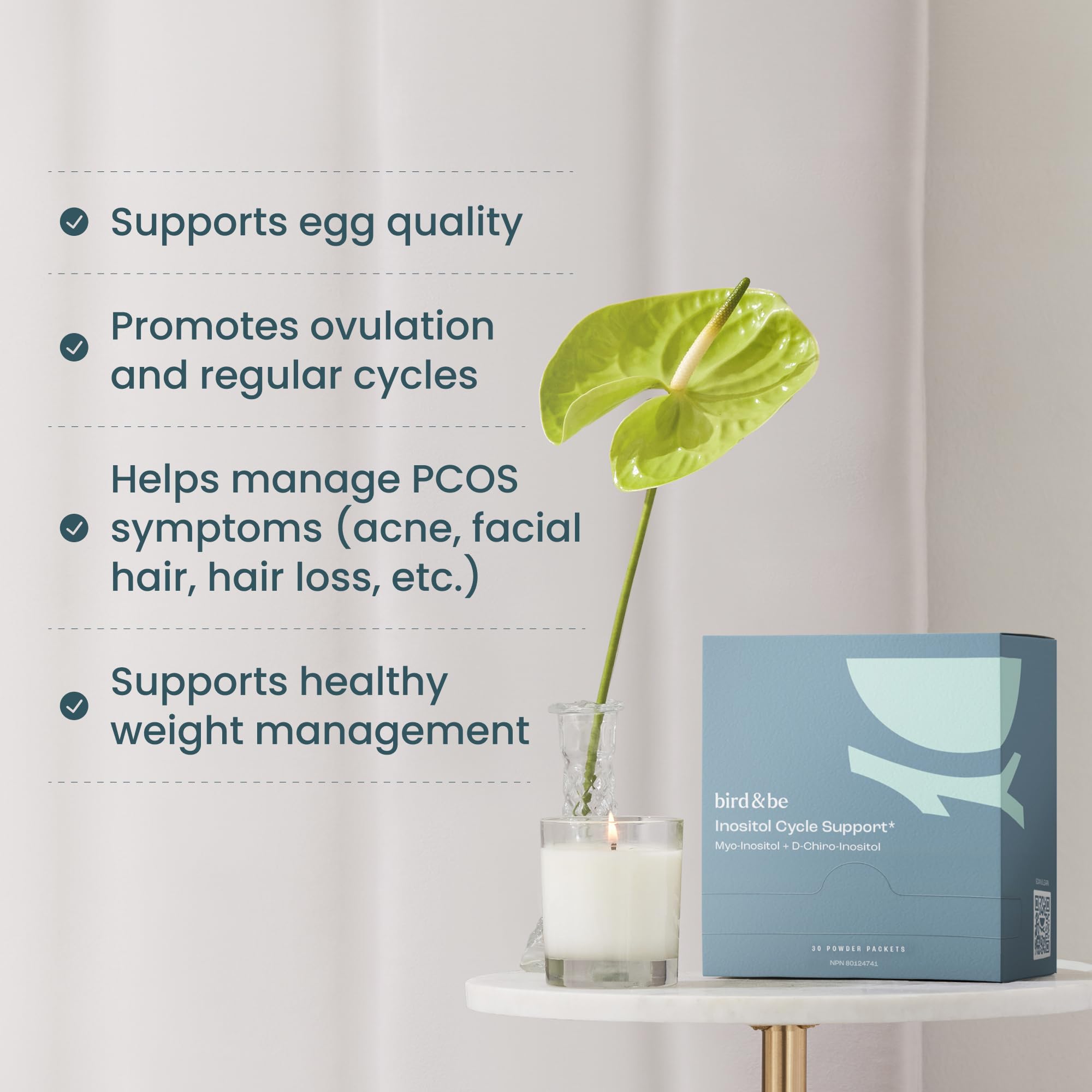 bird&be powder on a spoon showing fine texture for fast dissolving benefit