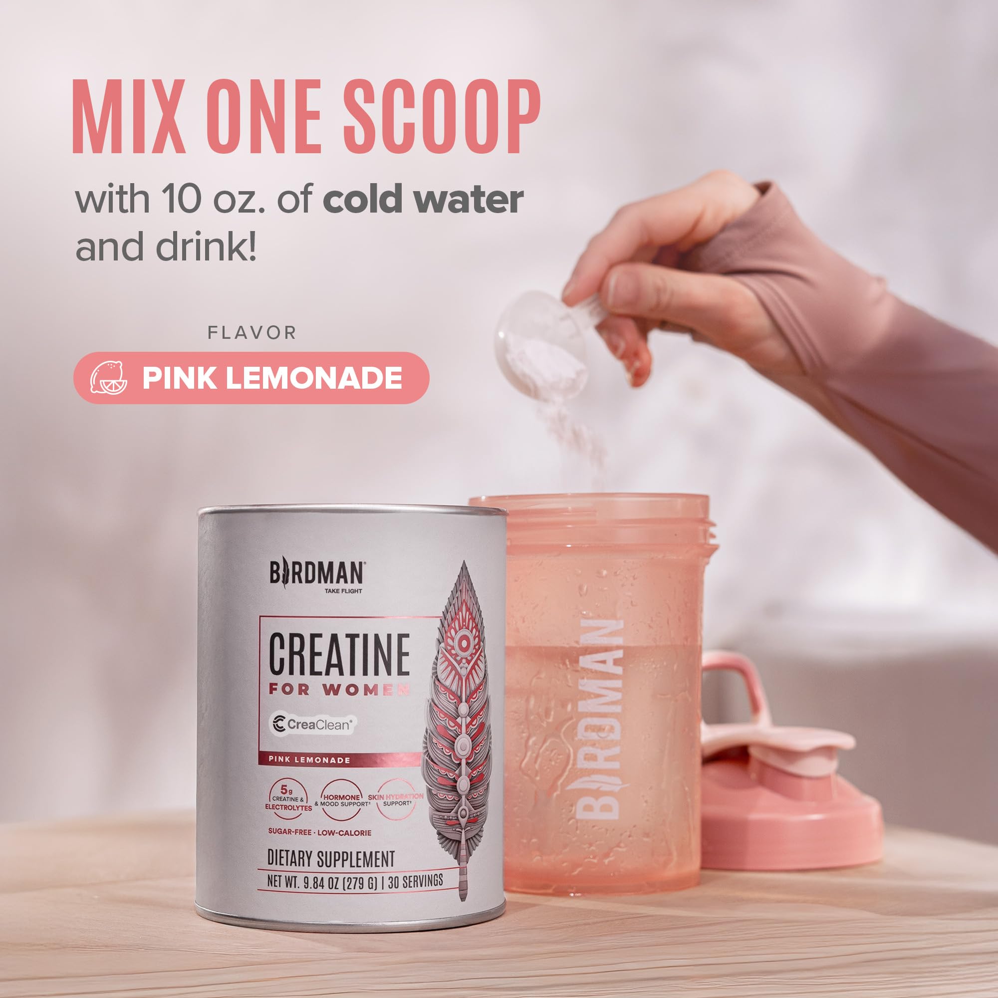 BIRDMAN scattered ingredients with Himalayan salt showing electrolyte support