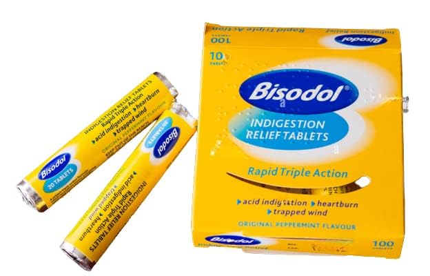 Bisodol Indigestion Relief Tablets 100 back view