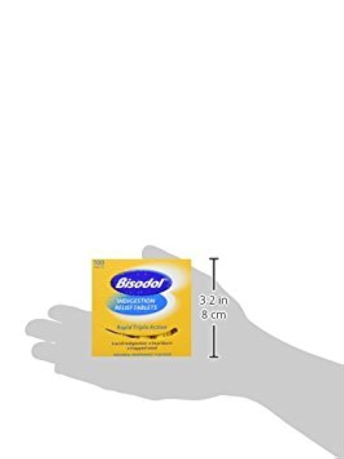 Bisodol Indigestion Relief Tablets 100 tablets close-up
