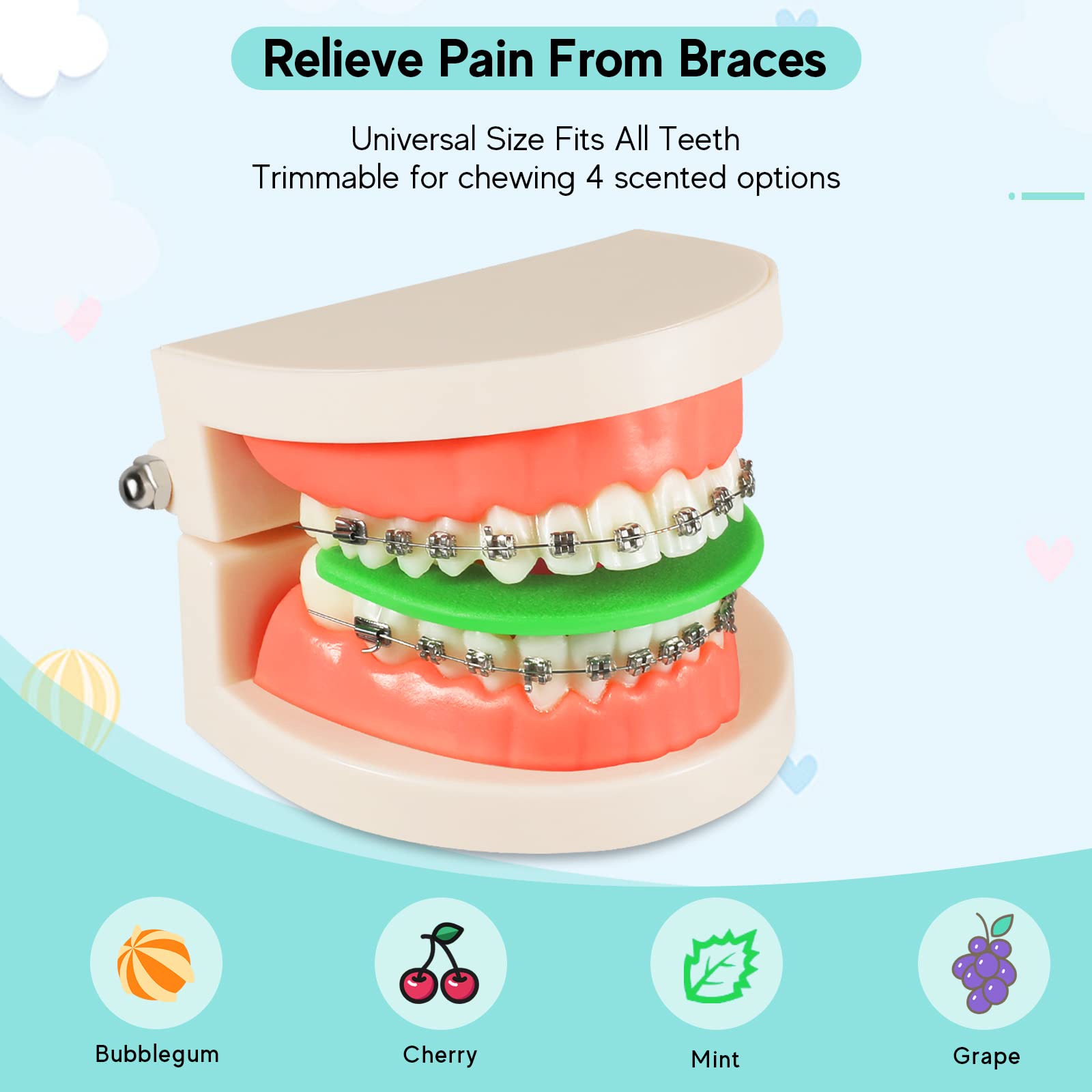 Single Bite Wafer for braces with mint flavor