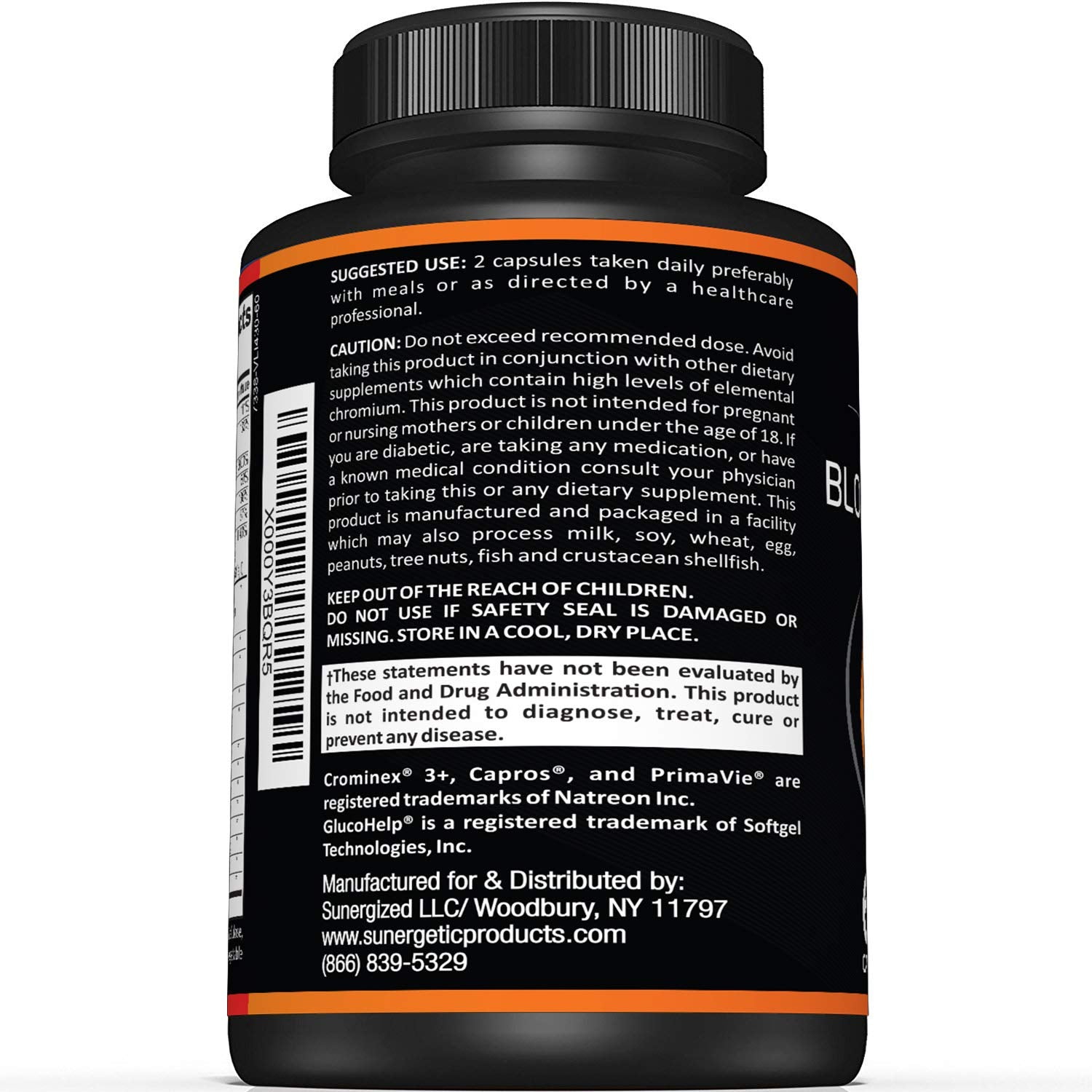 Illustration of Bitter Melon, Chromium, Cinnamon and Alpha Lipoic Acid ingredients