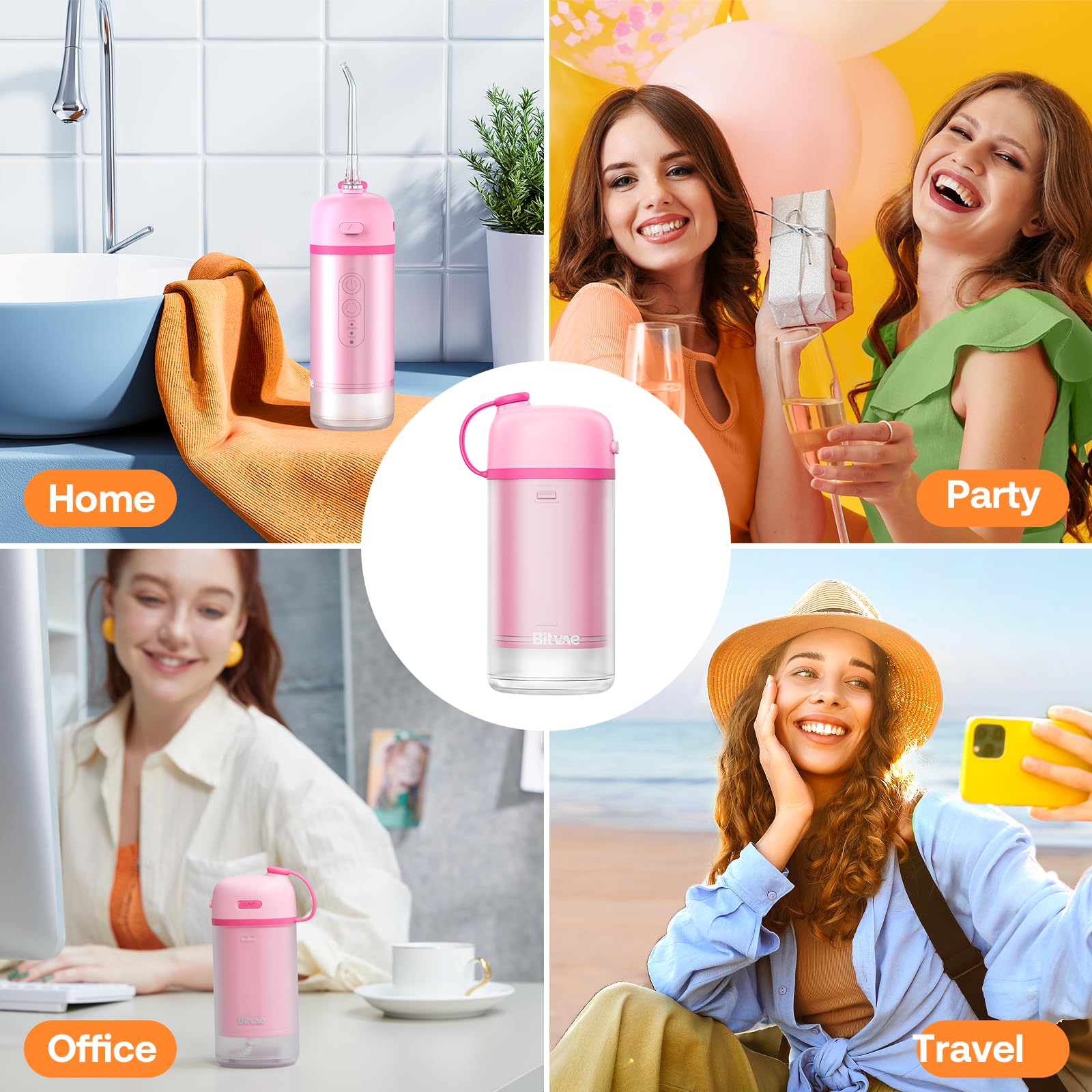 60-second full mouth clean capacity in Bitvae water flosser reservoir