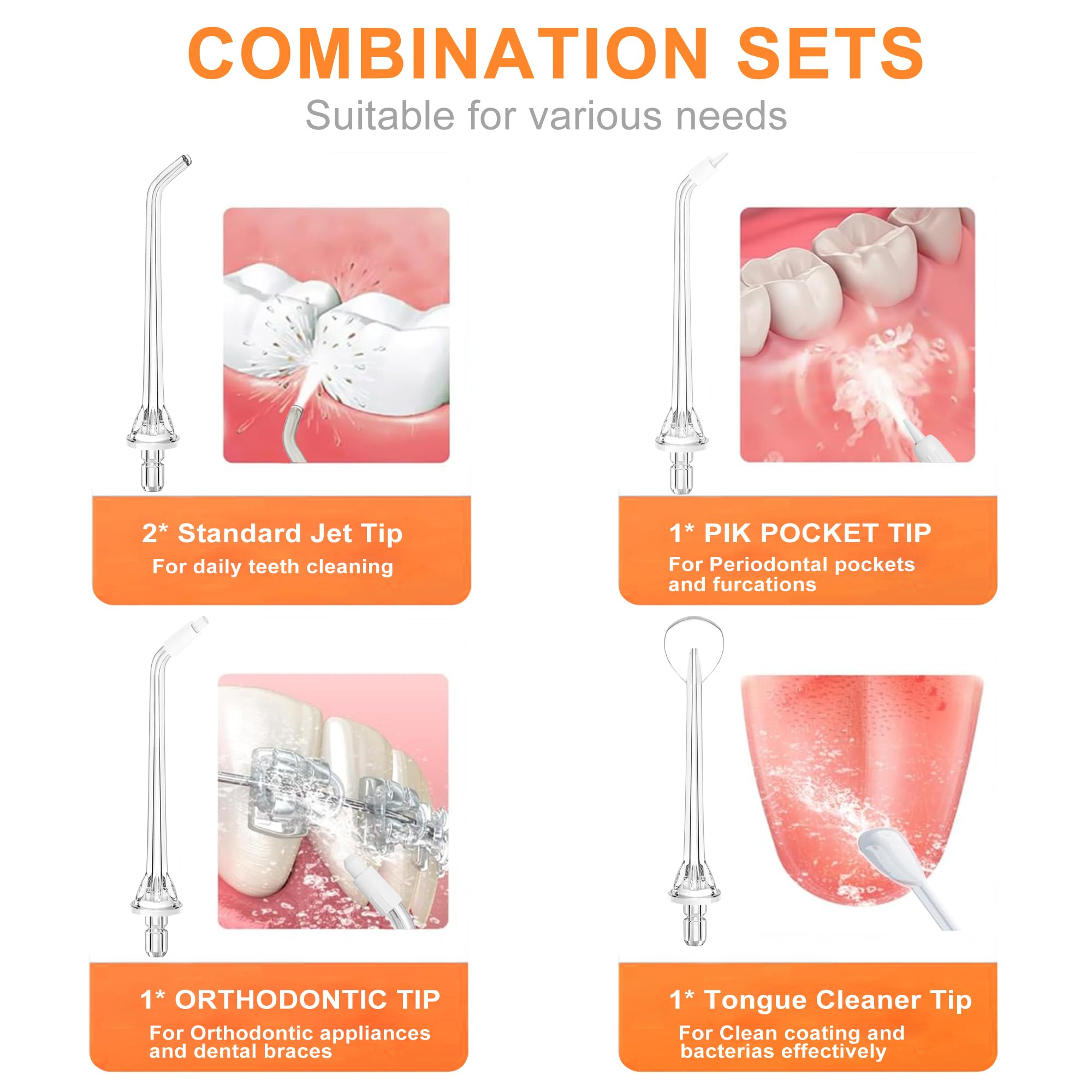 Additional replacement tips for Bitvae C2/C5/C6 water flosser