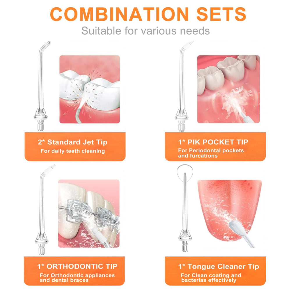 Additional replacement tips for Bitvae C2/C5/C6 water flosser