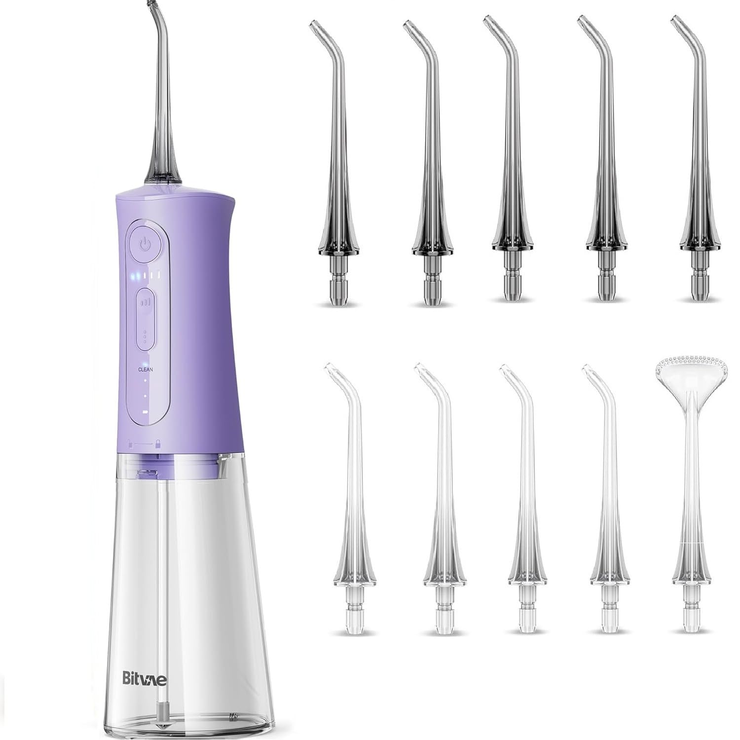 Bitvae C5 Water Dental Flosser in lavender color, front view