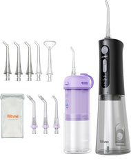 Bitvae cordless water flossers in black and purple, front view
