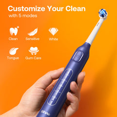 Five brushing modes: Clean, Sensitive, White, Gum Care, Tongue